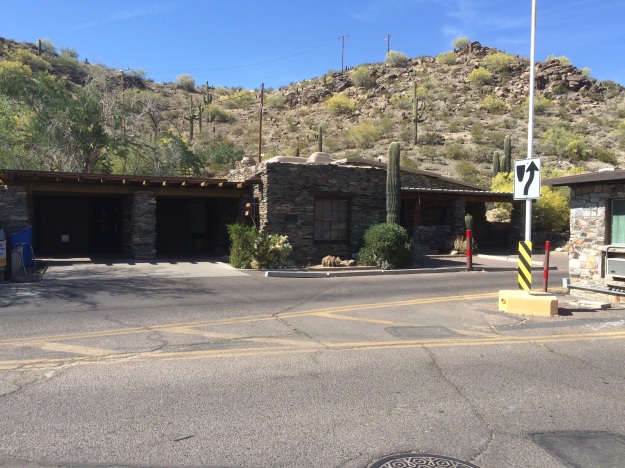 This is the first Park I visited and the buildings here are indicative of those I've seen elsewhere well cared for and designed to fit into the landscape utilizing native regional stone.  This is at the main gate to the South Mountain Preserve.