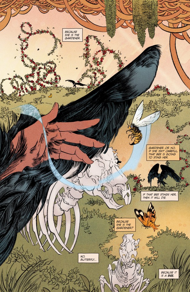 Illustrations from 'Pretty Deadly', written bj Kelly Sue Deconnick, art Emma Rios, colors Jordie Bellaire, Image Comics 2015, (007-003)